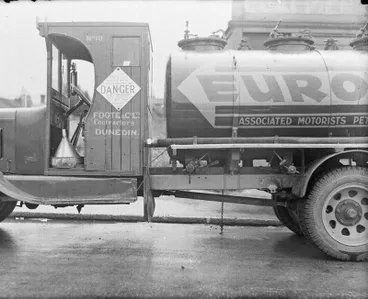 Image: Transport. Tanker Truck. Foote and Company. Europa Oil and Petrol Company. Dunedin, Otago, New Zealand.