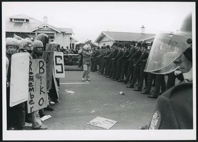 [Springbok Tour - Auckland street protest]
