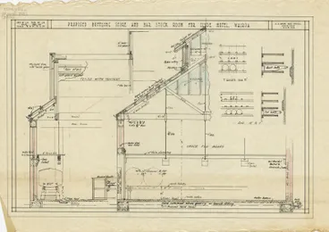 Image: Architectural plan, Clyde Hotel, Wairoa, proposed Bottling Store and Bar Stock Room
