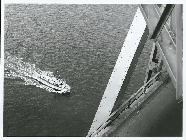 Police Launch "Deodar" under Auckland Harbour Bridge