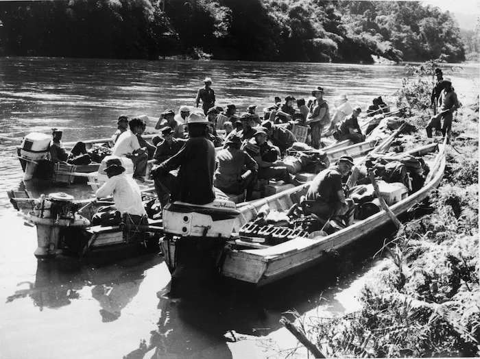 Soldiers arriving for Kg Delta road construction, Malaya