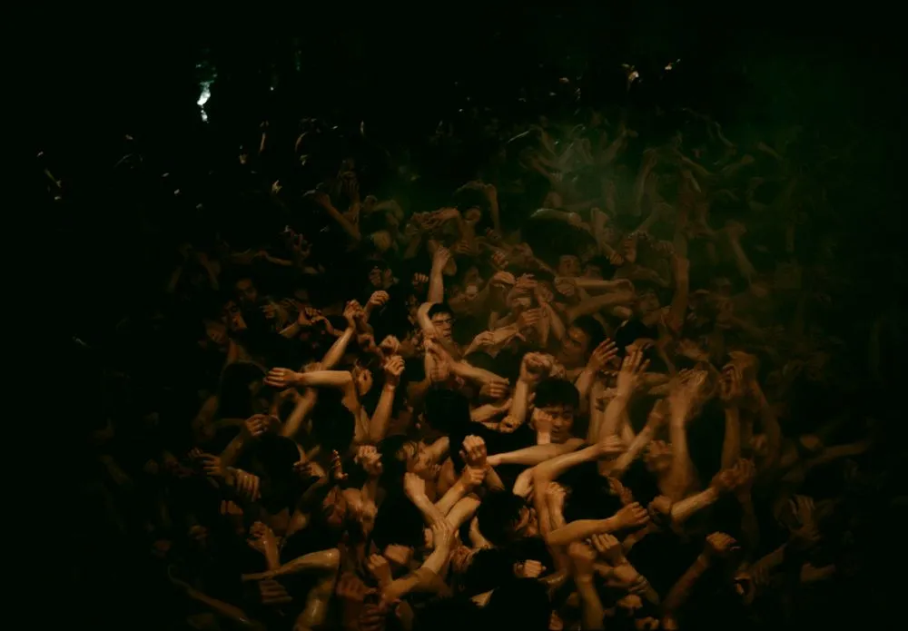 Winter festival near Okayama, Japan, where 8,000 youths scramble for a lucky stick thrown by a priest. Taken for a series on Japan for ‘Life’