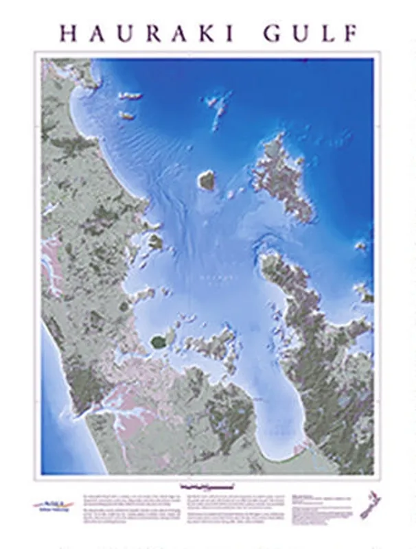 Hauraki Gulf Seafloor Map / Poster