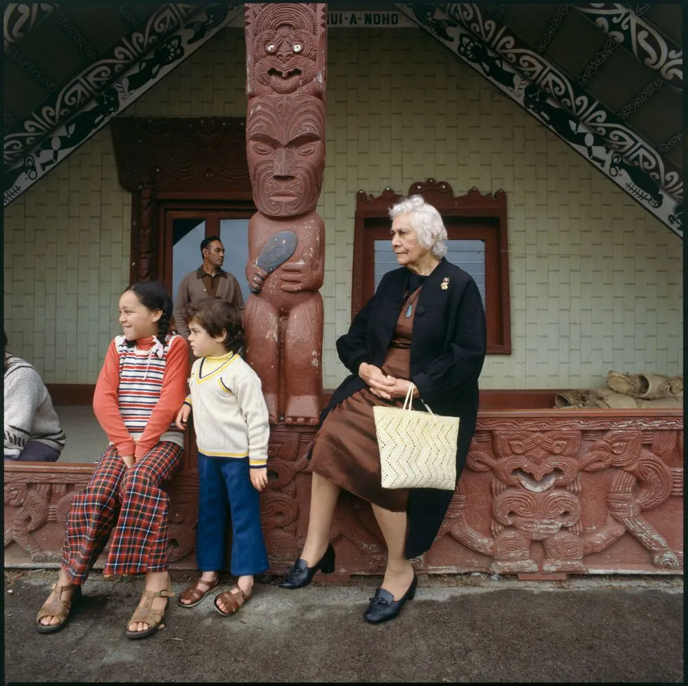 Rangimārie Hetet at Te Tokanganui-a-Noho marae, Te Kuiti