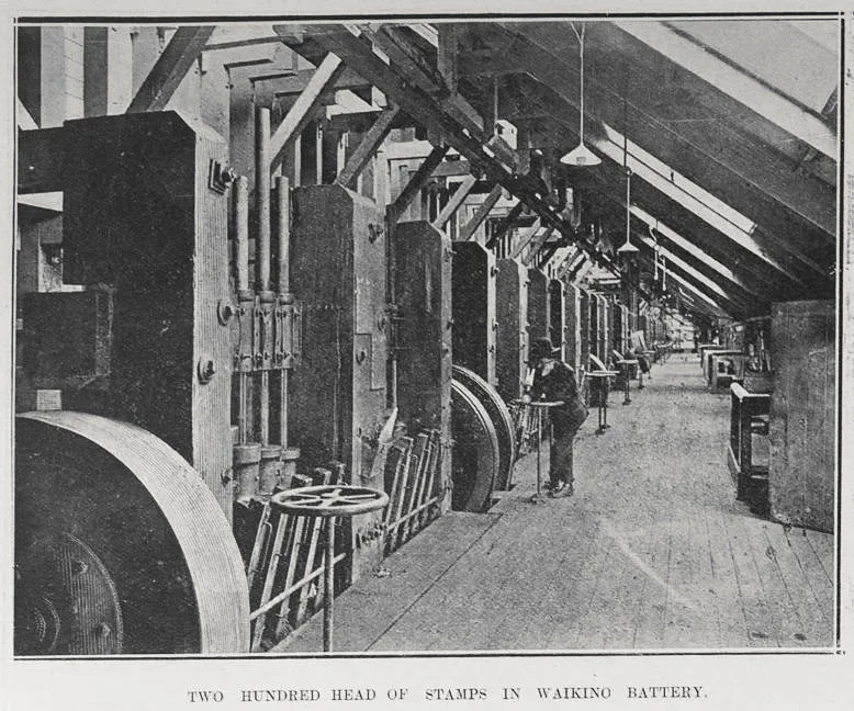 TWO HUNDRED HEAD OF STAMPS IN WAIKINO BATTERY