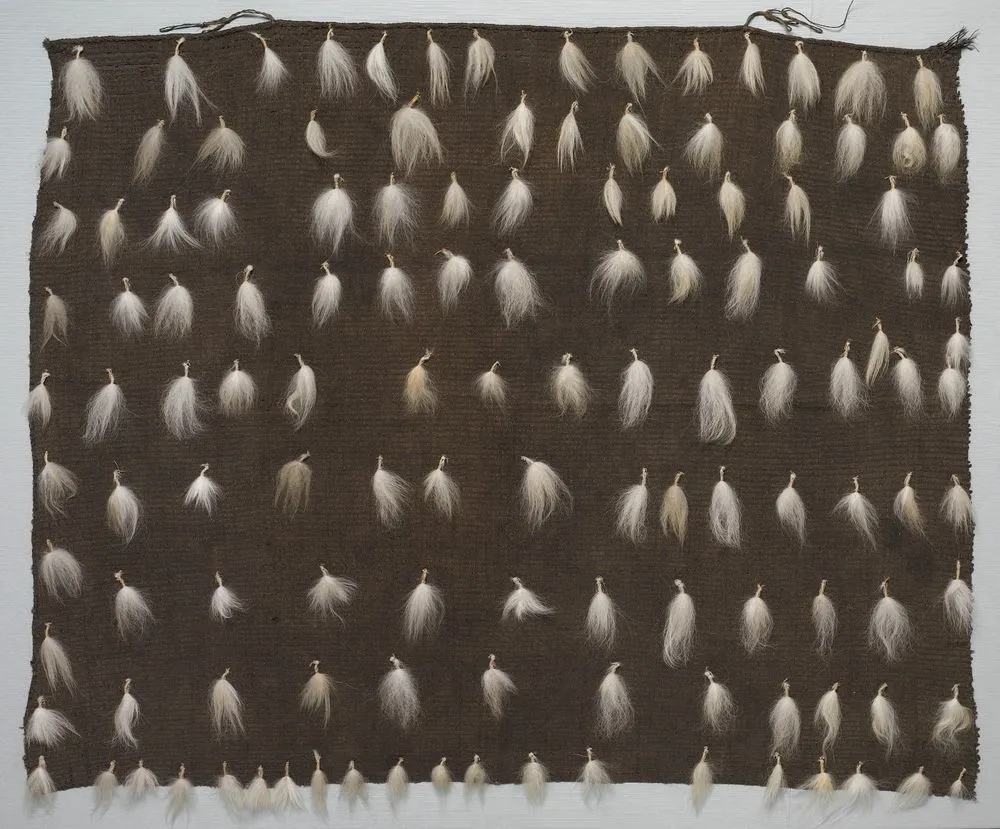 Kahu waero (dog hair tassel cloak)