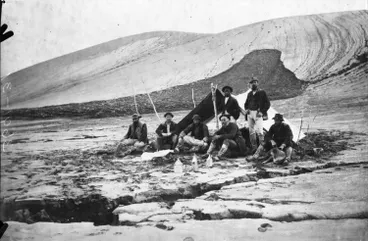 Image: Government survey party, Lake Rotomahana, 1886