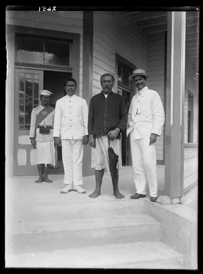 Samoan Islands. Apia. Scumanutoga, Principal Chief of Islands, Charles Taylor, Faatoaga, Faapito (soldier), 1903