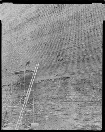 Image: Very large brick wall, unidentified location