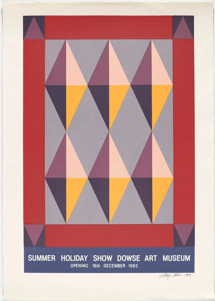 Poster announcing Summer Holiday Show at the Dowse Art Museum opening 16th December 1983