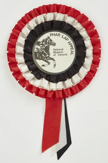 Rosette - Phar Lap Appeal, Museum Victoria, 1980 Image: Rosette - Phar Lap Appeal, Museum Victoria, 1980