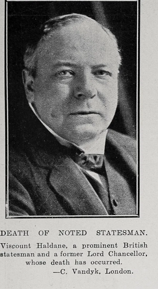 Death of Noted Statesman: Viscount Haldone