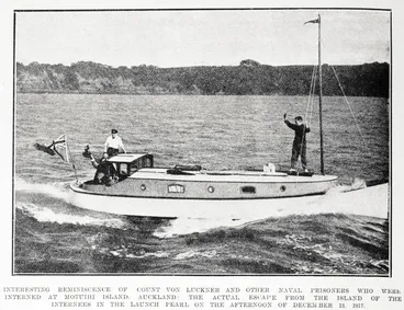 Image: Interesting reminiscence of Count von Luckner and other naval prisoners who were interned at Motuihi Island, Auckland