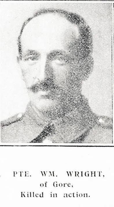 Pte. Wm. Wright, of Gore, killed in action