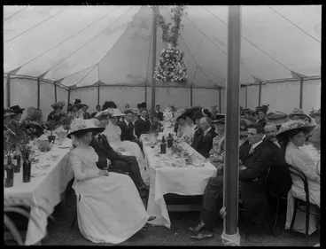 Image: Wedding breakfast in a tent, probably Adams / Hooper wedding