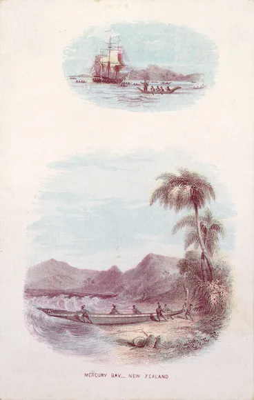 Image: Artist unknown :Mercury Bay, New Zealand. - [ca 1840]