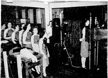 Image: Medical authorities are ivatching with interest an experiment by the Glasgow Public Health Department. This is a radiography unit, which is already averaging 200 .examinations daily in an attempt to cope with the evils of tuberculosis by early diagnosis. The aim of the clinic is to examine everybody in Glasgow between the ages of 16 and 40, so that they can obtain early treatment if necessary. (Evening Post, 23 November 1944)