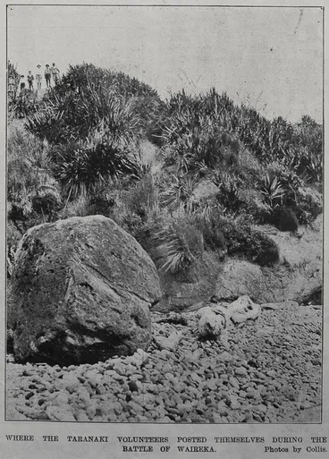 Image: Where the Taranaki Volunteers posted themselves during the battle of Waireka