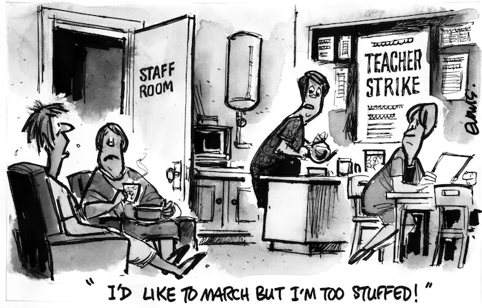 "I'd like to march but I'm too stuffed!" 20 October 2010