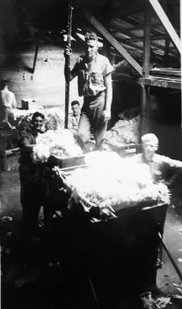 Image: Pressing wool, Flat Point Station