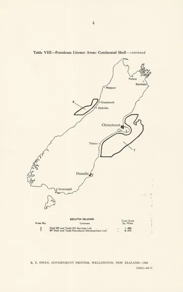 Image: Petroleum licence areas. Continental shelf : [New Zealand].