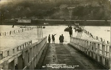 Image: Flood, 1913; Te Awa Kairangi / Hutt River, Melling.
