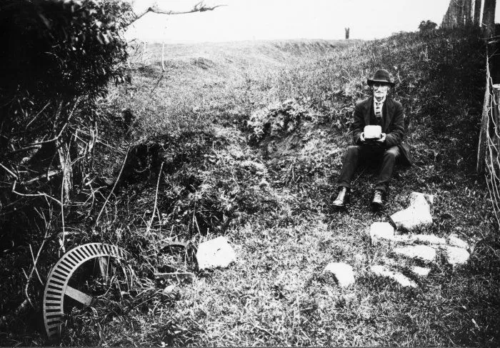 Rod McDonald at site of Maori flour mill at Porotawhao 31 October 1926