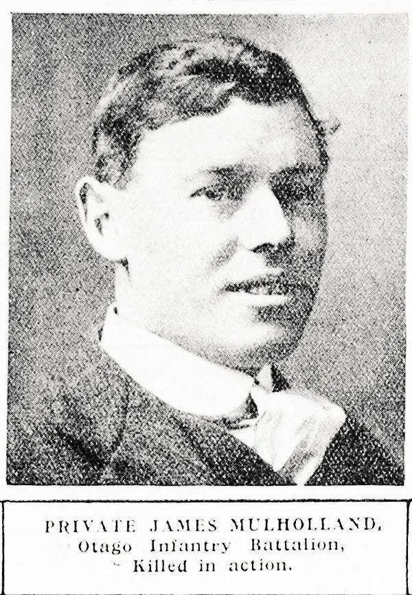 Private James Mulholland, Otago Infantry Battalion, killed in action