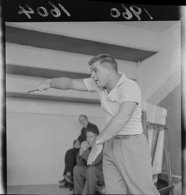 Image: Don Talbot, swimming coach at Naenae Pool, Lower Hutt