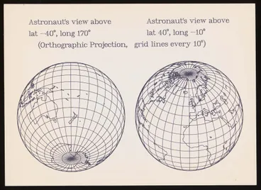 Image: Two orthographic images of the globe