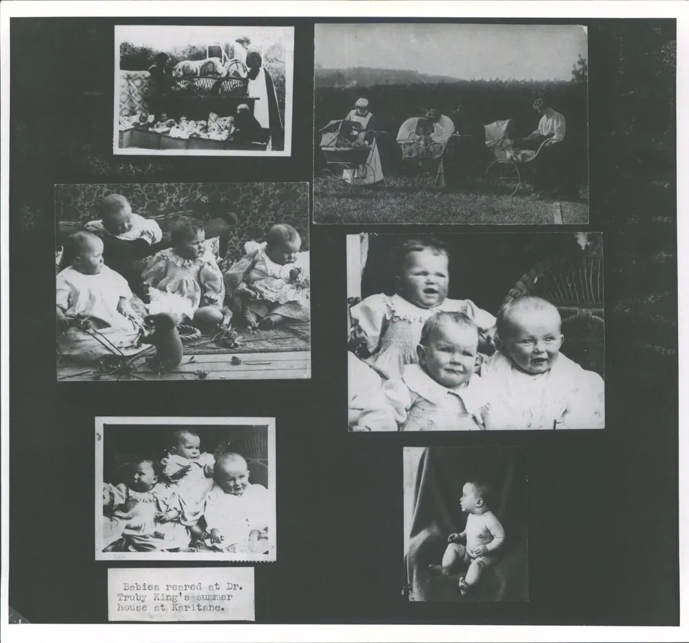 Babies reared at Dr. Truby King's summer house at Karitane