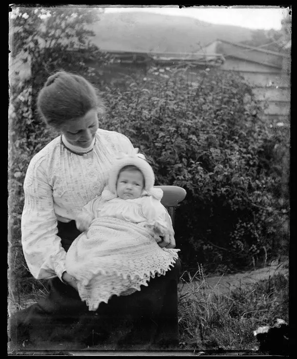 Amy Kirk with a baby