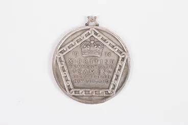 Image: silver medal, British Commonwealth Games 1974