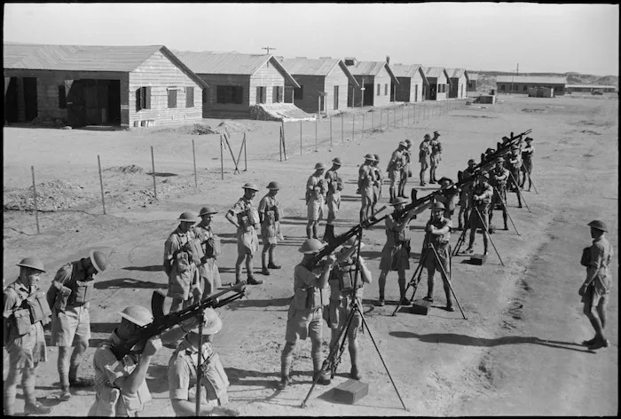 Bren gun anti-aircraft weapon training, Maadi