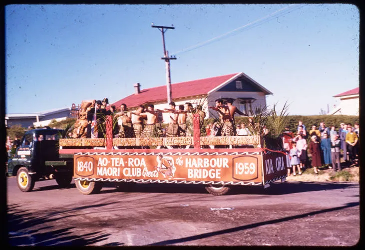 Cavalcade of Progress parade celebrating the opening of the Harbour Bridge, 1959