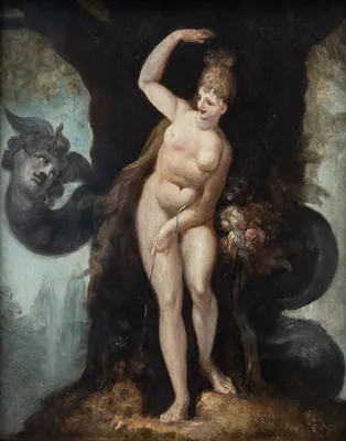The Serpent tempting Eve (Satan's first address to Eve)