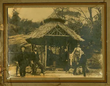 Image: No.15 Hot Spring, Te Aroha, with people