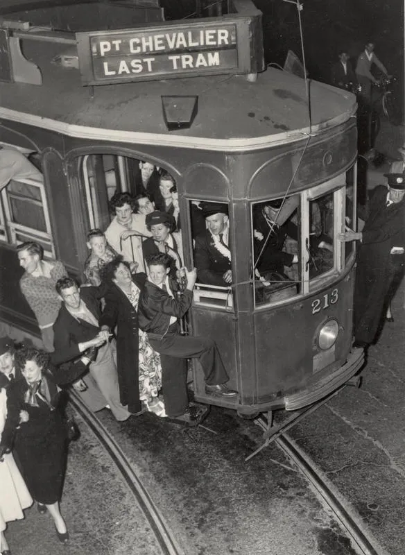 Last tram to Point Chevalier, 1956