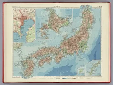 Image: Japan. Edited by John Bartholomew, M.C., LL.D. The Geographical Institute Edinburgh. Copyright, John Bartholomew & Son, LTD.