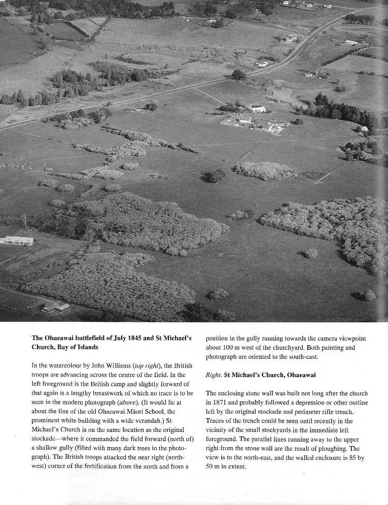 The Ohaeawai battlefield of July 1845 and St Michael's Church, Bay of Islands