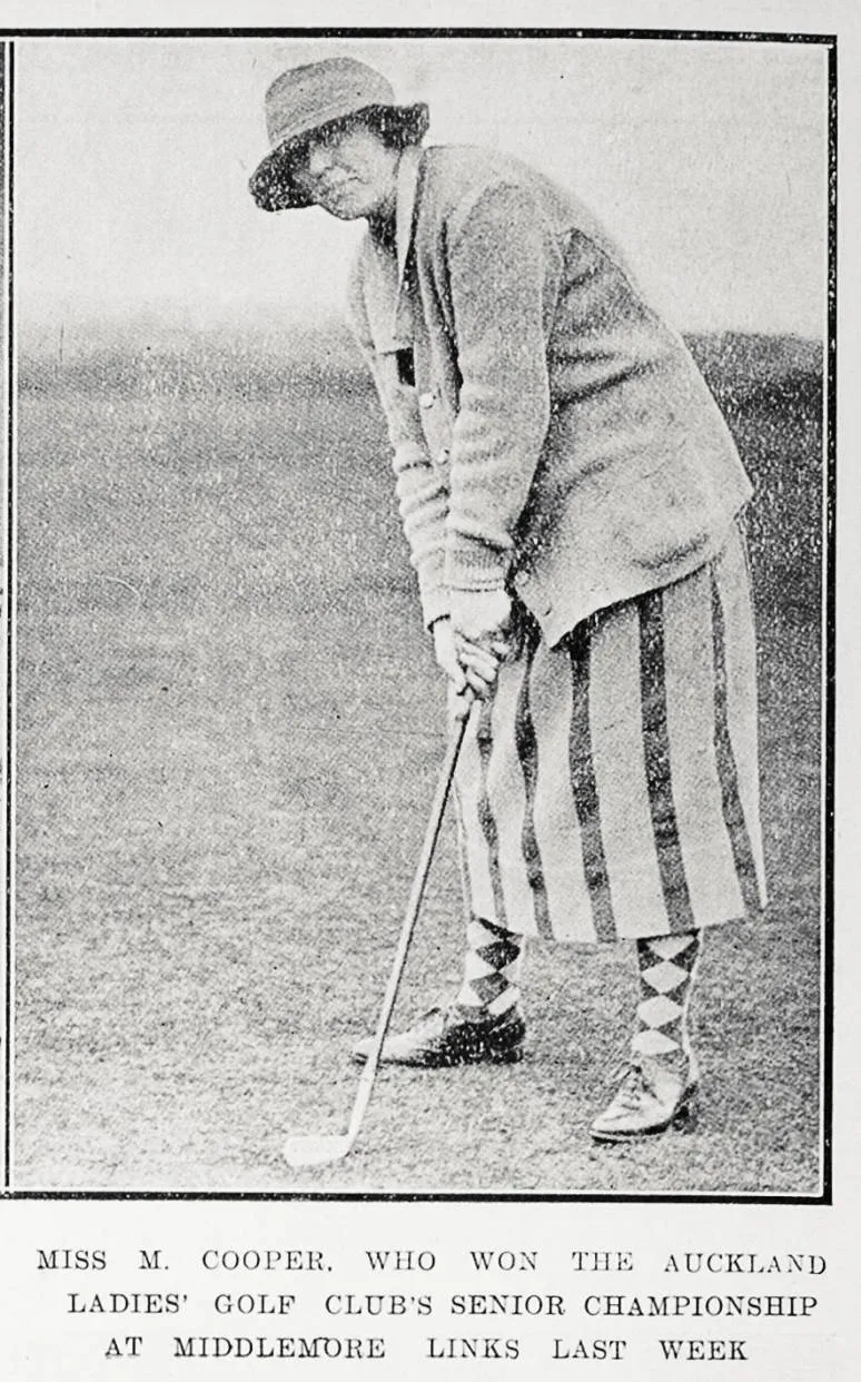 Miss M. Cooper, who won the Auckland Ladies' Golf Club's senior championship at Middlemore links last week