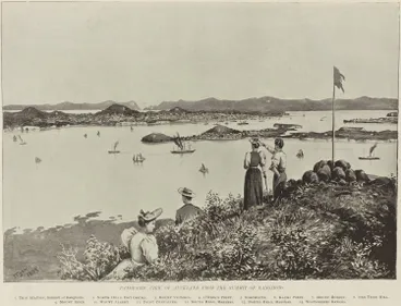 Image: Panoramic view of Auckland from the summit of Rangitoto