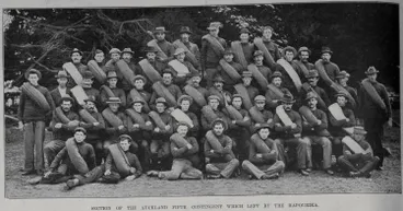 Image: Section of the Auckland 5th Contingent which left on the troopship 'Mapourika'
