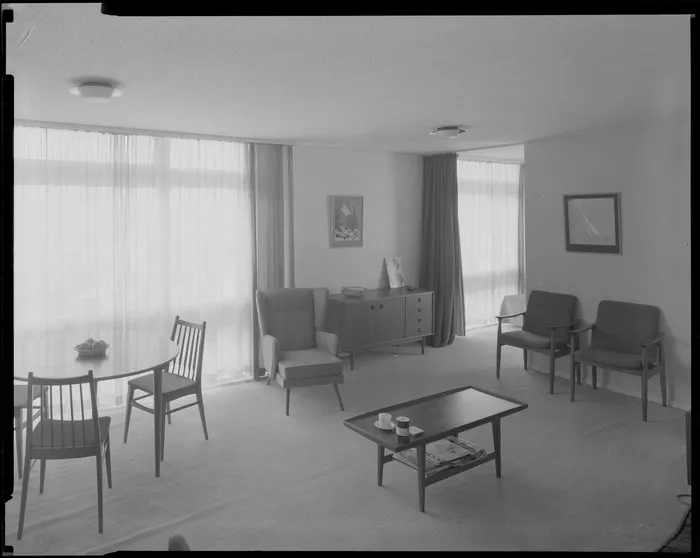 Aston Towers interior, living room area