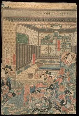 Edo-machi 2-chome Yudono no Zu (a bath-house in Edo)