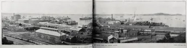 Image: Panoramic view of Auckland harbour and waterfront showing Frisco Mail steamer arriving