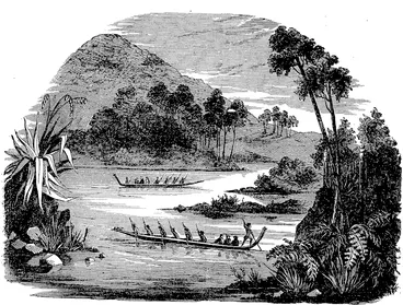 Image: VIEW ON THE WAIHOU, OR RIVER THAMES, AUCKLAND. (Otago Witness, 30 July 1864)