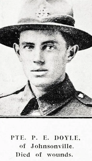 Pte. P. E. Doyle, of Johnsonville. Died of wounds