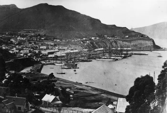 Overlooking Port Lyttelton and township