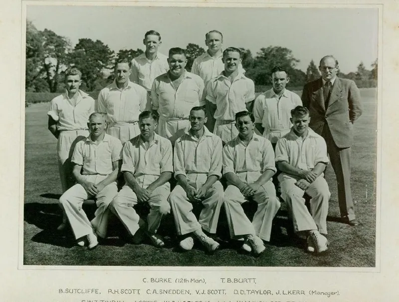Photo: New Zealand Cricket Team v England, Lancaster Park, Christchurch, 21, 22, 24, 25 March 1947